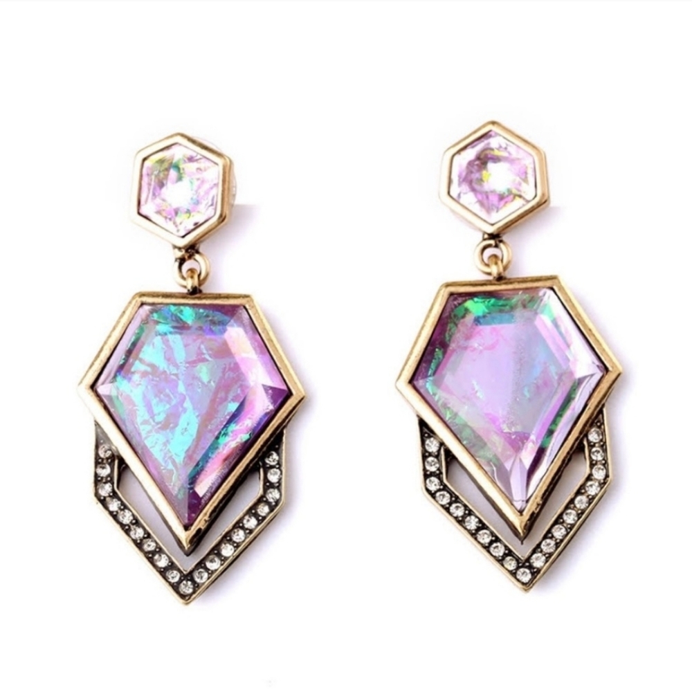 Iridescent crystal earrings